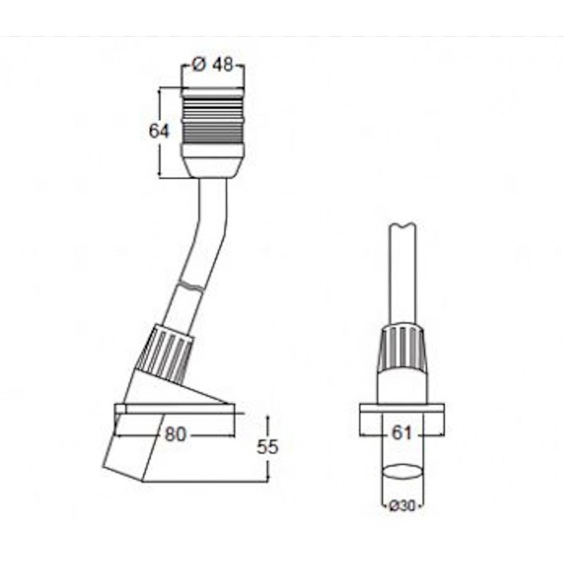 Hella Navigationslaterne 2010 - 360° Weiß - 2NM - 12V Glühbirne
