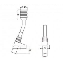 Hella 2010 Ankerlicht 360° Wit - 2NM - 12V Lamp - Plugin - 914mm - Zwart 