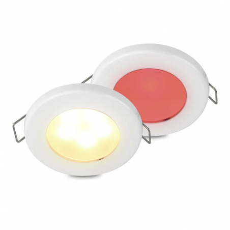 Hella EuroLED 75 Dual LED Inbouwspot Wit - 12V - Veermontage - Rood-Warm-Wit