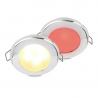 Hella EuroLED 75 Dual LED Recessed Spot RVS - 12V - Spring Clip - Red-Warm-White