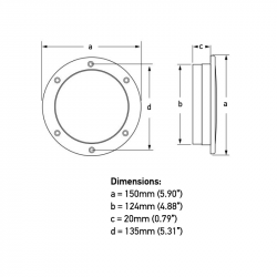 Hella EuroLED 150 LED Inbouwspot Wit - 12/24V - Schroefmontage - Koel Wit