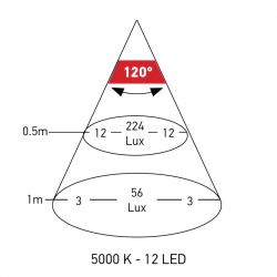 Hella DuraLED 12 LED White - 12/24V - Screw Mount - Cool White with Switch