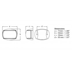 Hella NaviLED Compact Set - BB & SB - 2NM  - 9-33V - Kabel 120mm - Zwart
