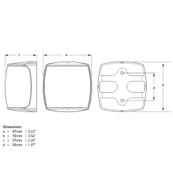 Hella NaviLED Pro - BB Rood - 2NM - 9-33V - Zwart
