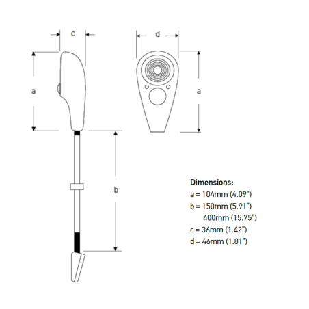 Hella White - Red LED Flexi Chart Table Lamp 400mm