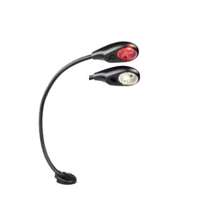 Hella White - Red LED Flexi Chart Table Lamp 400mm