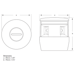 Hella NaviLED Pro -3-Kleuren - SB & BB & Top & 360° - 2NM - BSH - 9-33V - Zwart